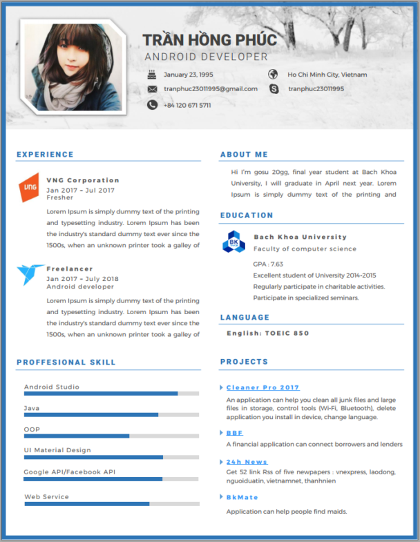 Free Microsoft Word Resume Template with Professional Look - Free Download