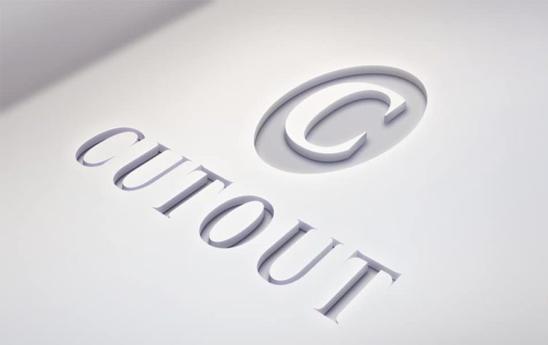 Download Elegant Cutout Logo MockUp - Free Download