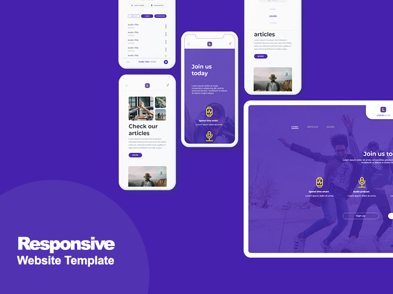 Free Responsive Website Template (Adobe XD) Free Download