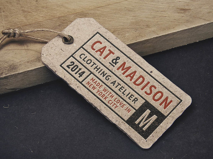 Download Vintage Fashion Label Tag Mockup - Free Download