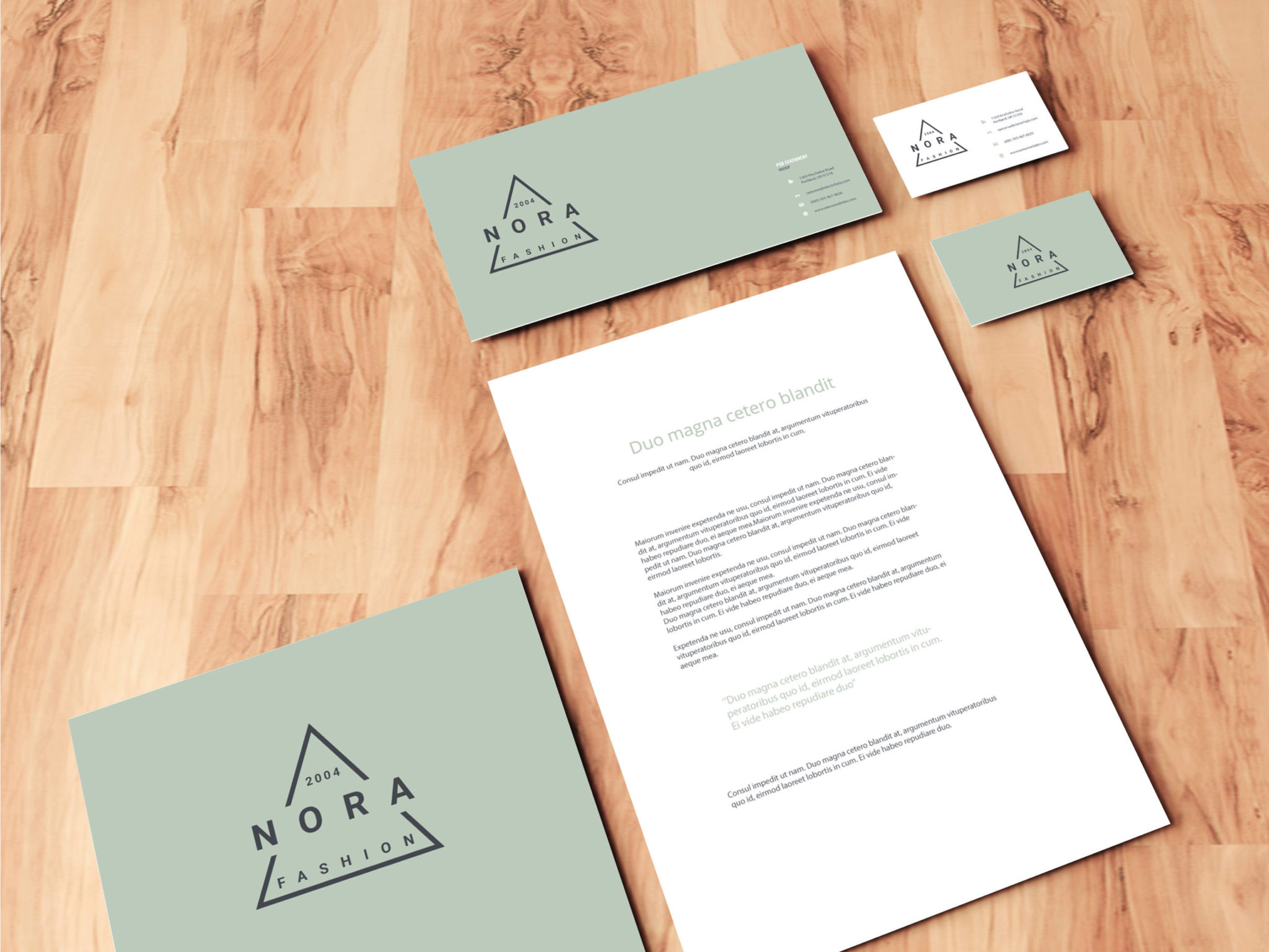 Download Basic Stationery Mockup On Wooden Floor - Free Download