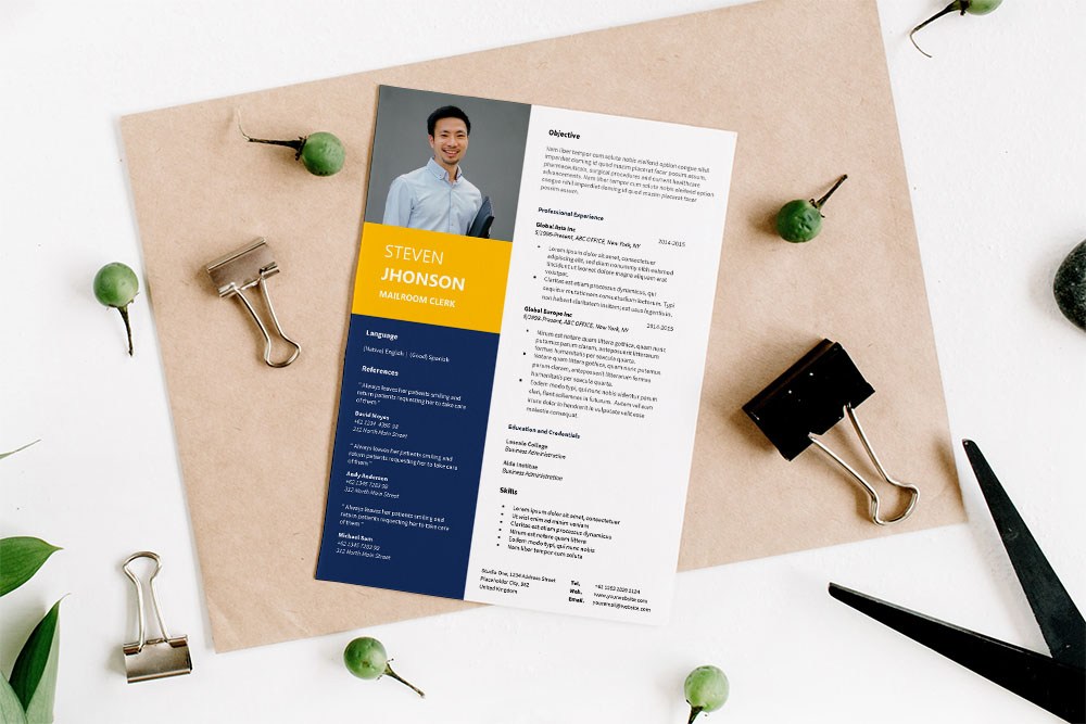 Free Mailroom Clerk Resume Template Pivle