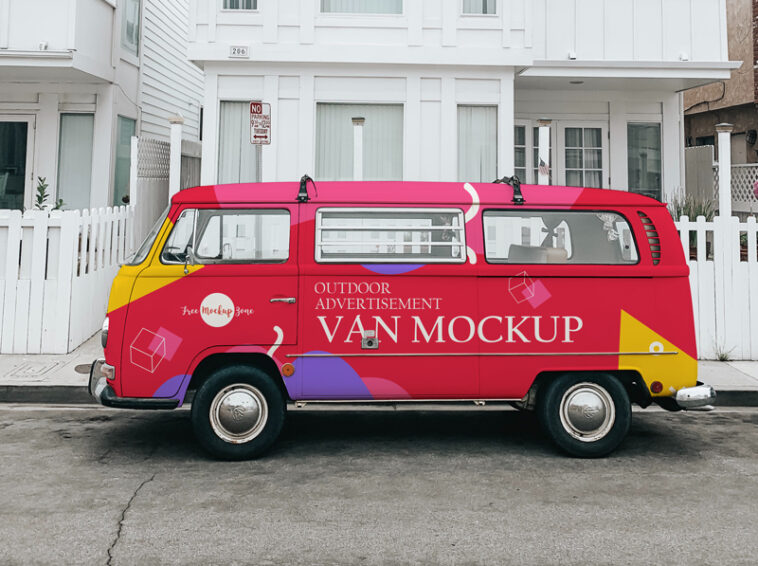 Download Outdoor Van Car Mockup - Free Download