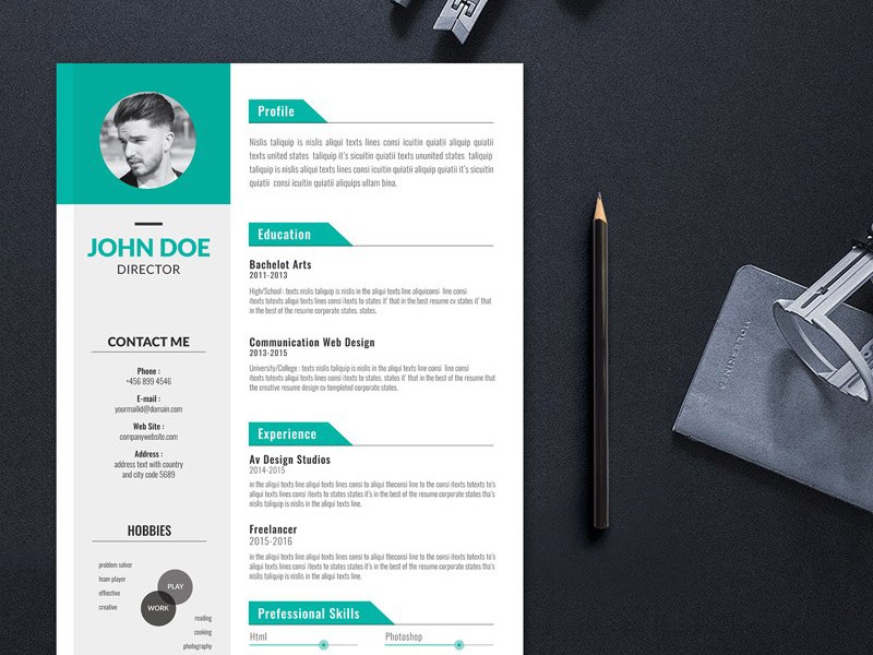 Free Creative Editable Resume Template for Job Seeker - Free Download