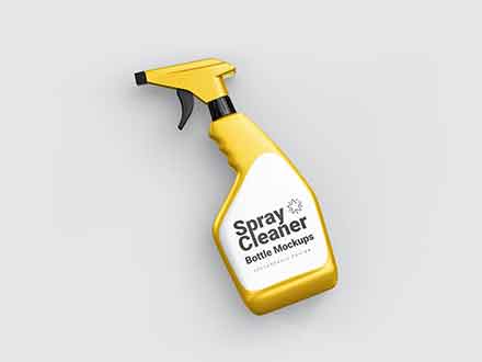 Download Free Spray Cleaner Bottle Mockup (PSD) - Free Download