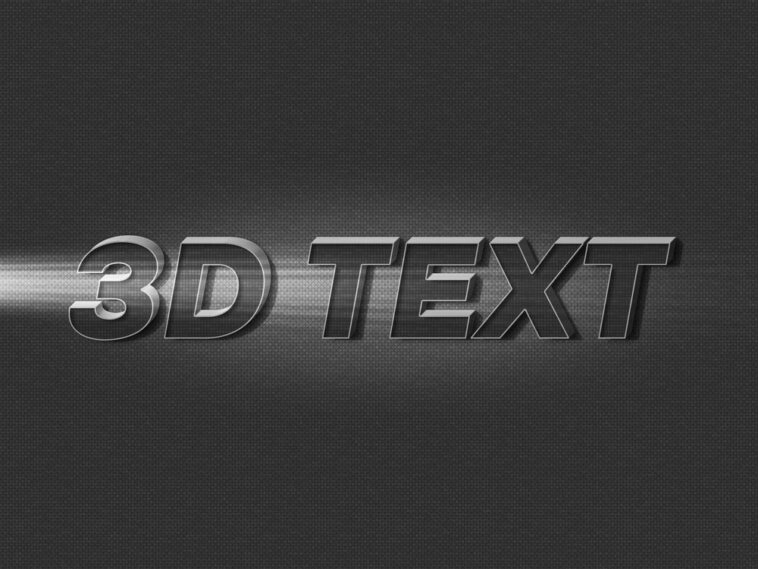 3D Text Effect Photoshop Template - Pivle