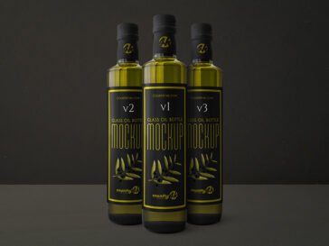 Glass Olive Oil Bottle PSD