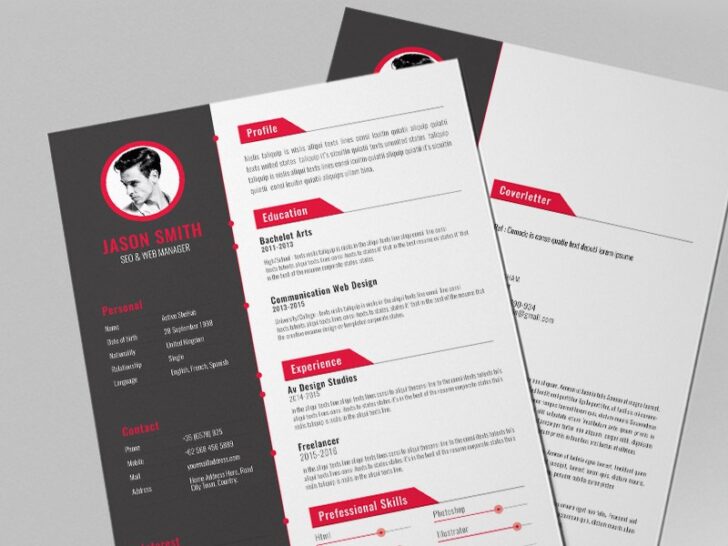 Free Creative Red Resume Template - Free Download