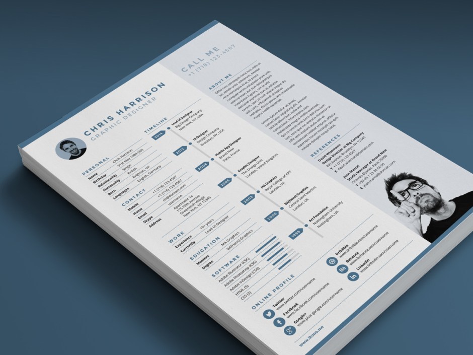 free-creative-timeline-resume-template-free-download