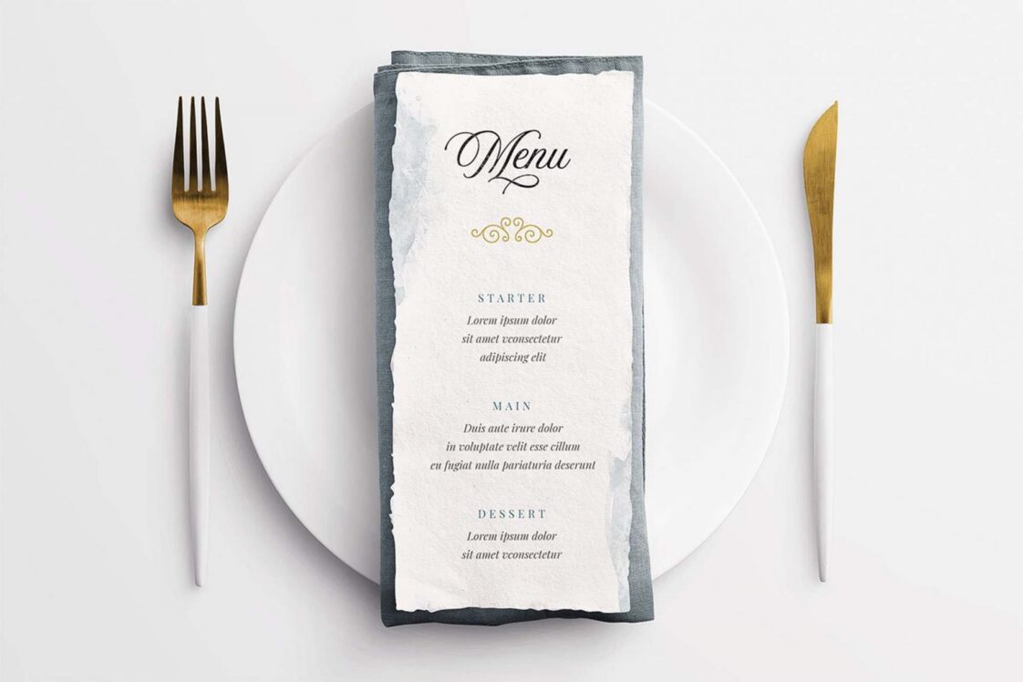 Download Free Wedding Menu Card Mockup - Free Download