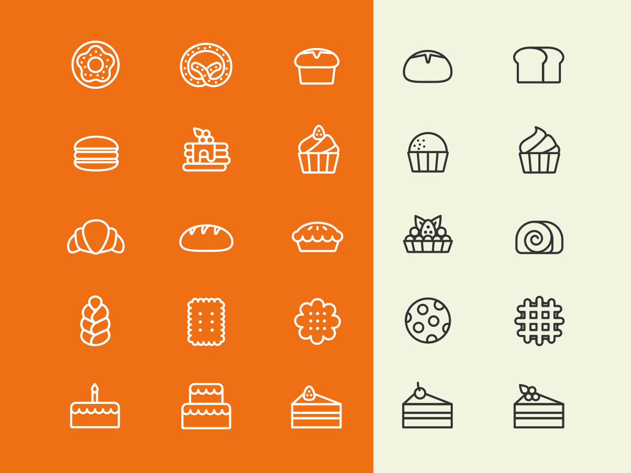 Download Free Bakery Vector Line Icons - Free Download