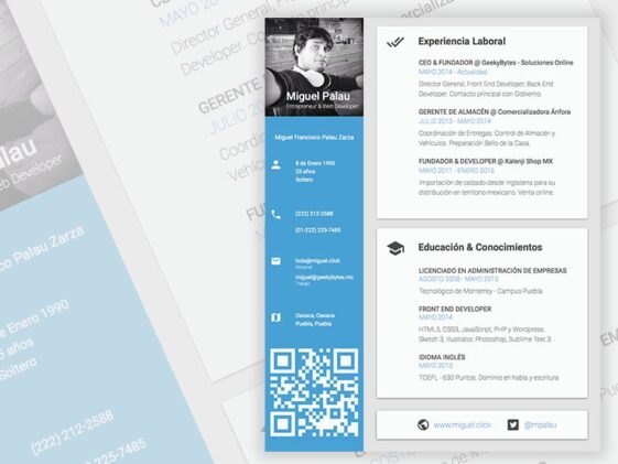 Free Creative Sketch Resume Template with Modern Design Free Download