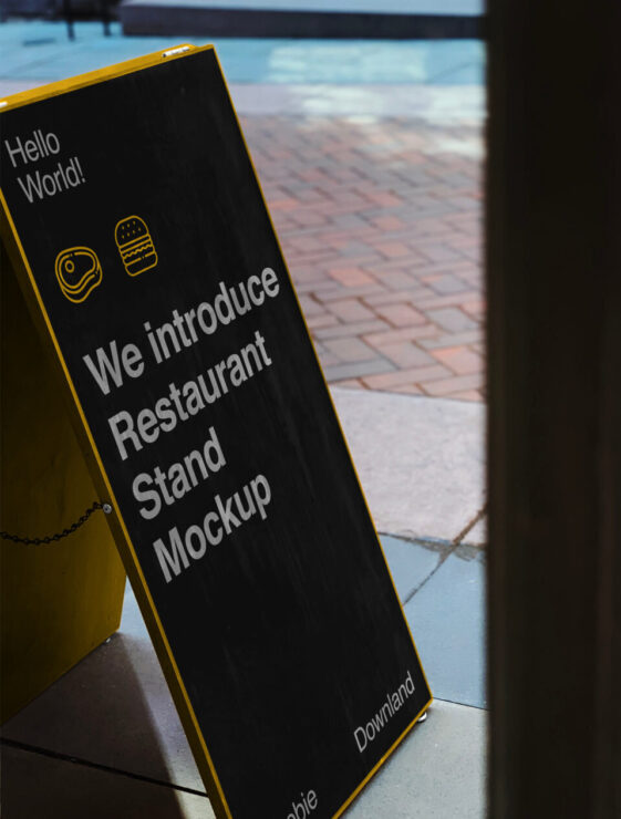 Download Restaurant Stand PSD Mockup - Free Download