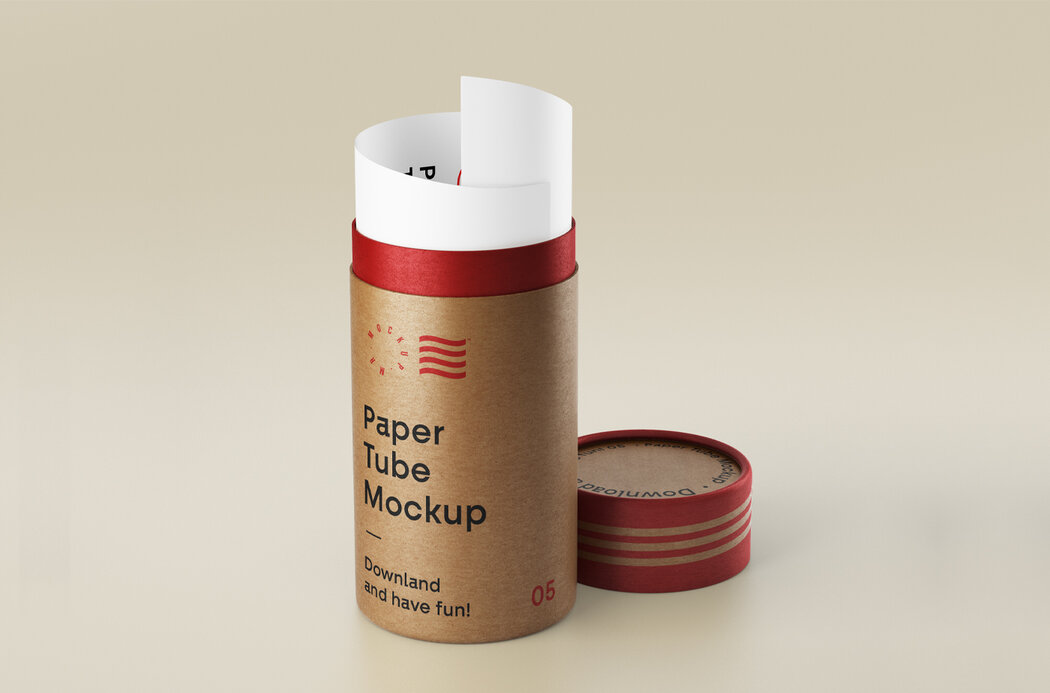 Download Free Open Paper Tube Mockup - Free Download