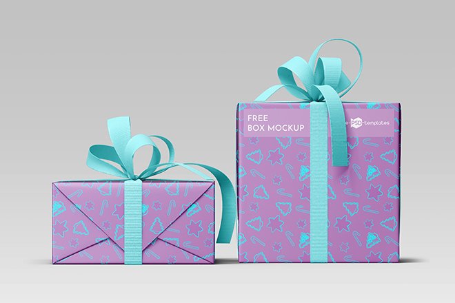 Download Gift Box Mockup with Ribbon - Free Download