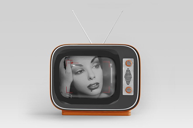 Vintage Old TV Mockup - Free Download