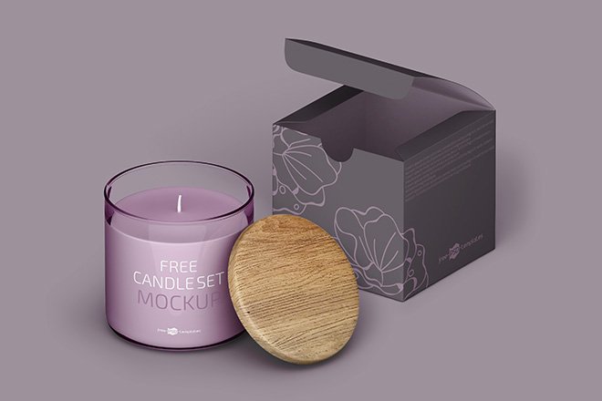 Download Free Candle Mockup Set Template - Free Download