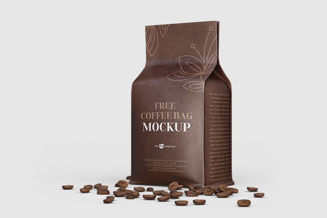 Download Free Coffee Bag Photoshop Mockup - Free Download