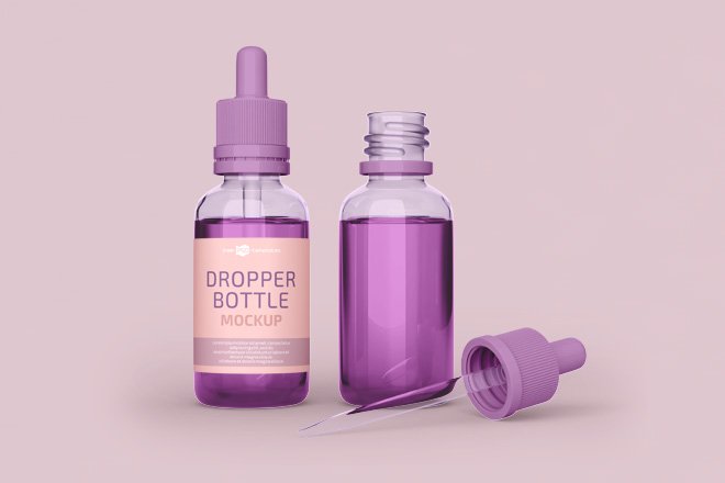 Download Free Open PSD Dropper Bottle Mockup - Free Download