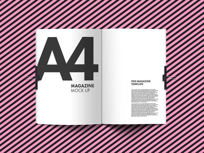 Download Free A4 Magazine Mockup PSD - Free Download