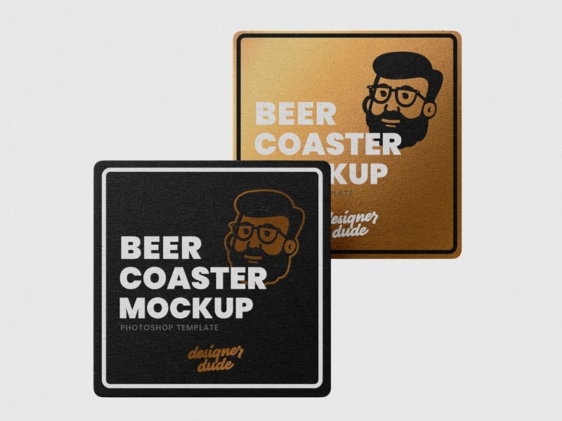 Download Free Beer Coaster Mockup PSD - Free Download