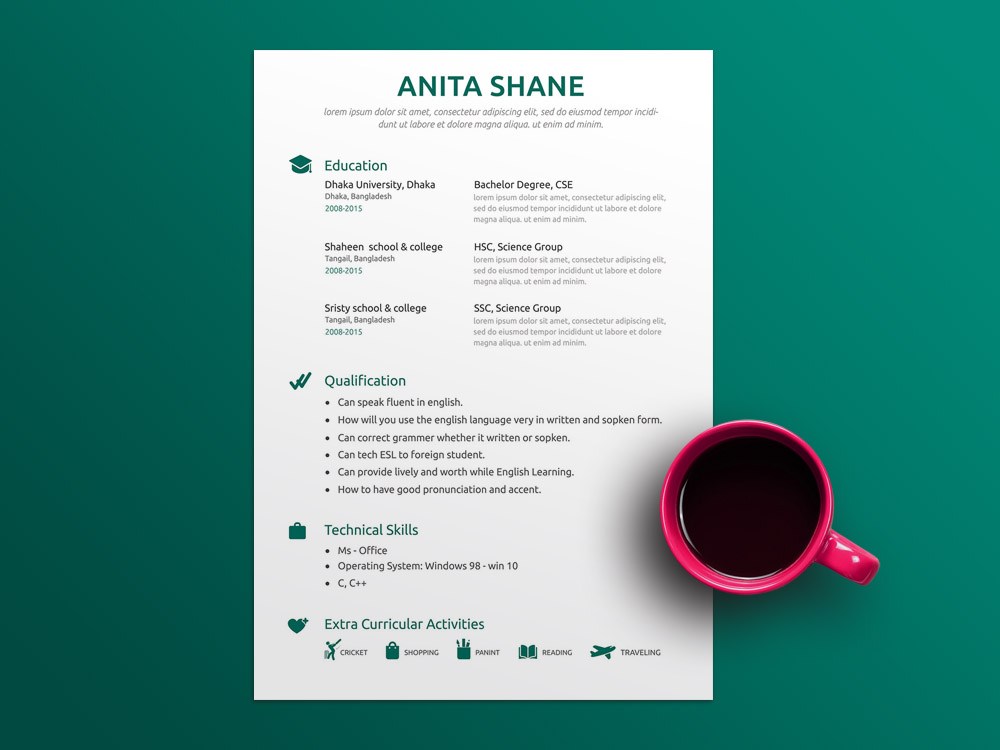 Free Fresh Elegant Resume Template with Simple Design Free Download
