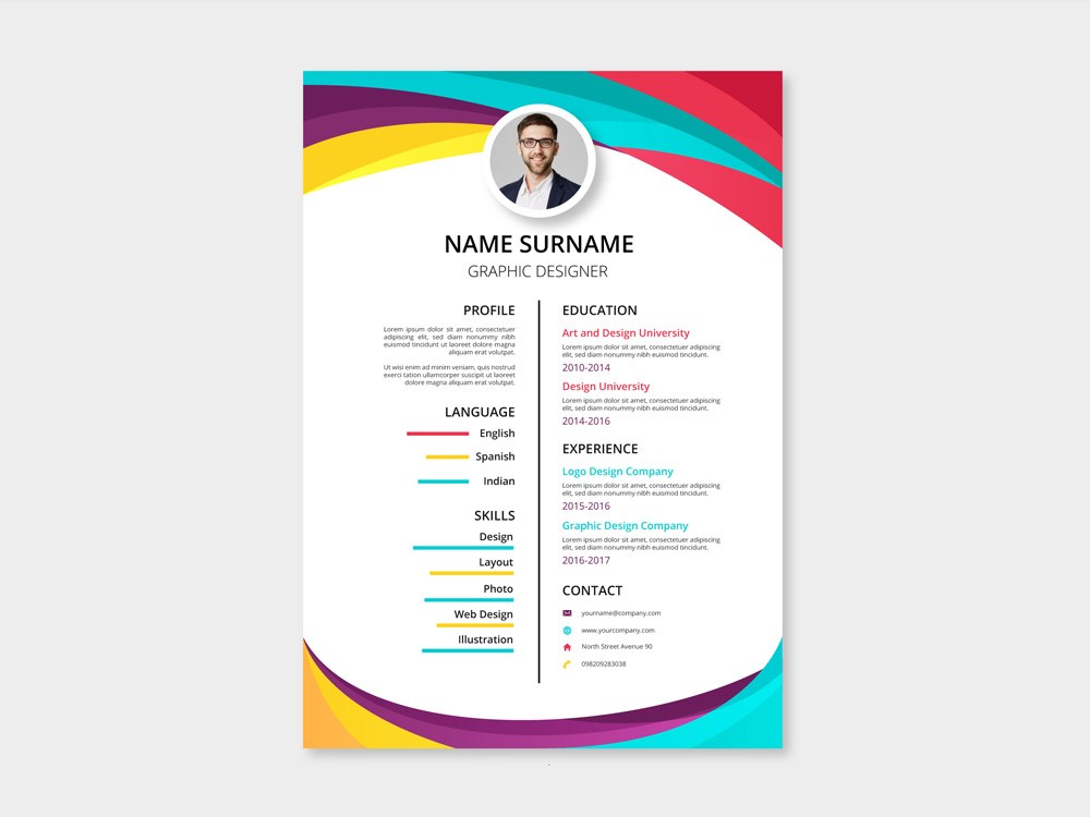 creative resume templates with colum free download