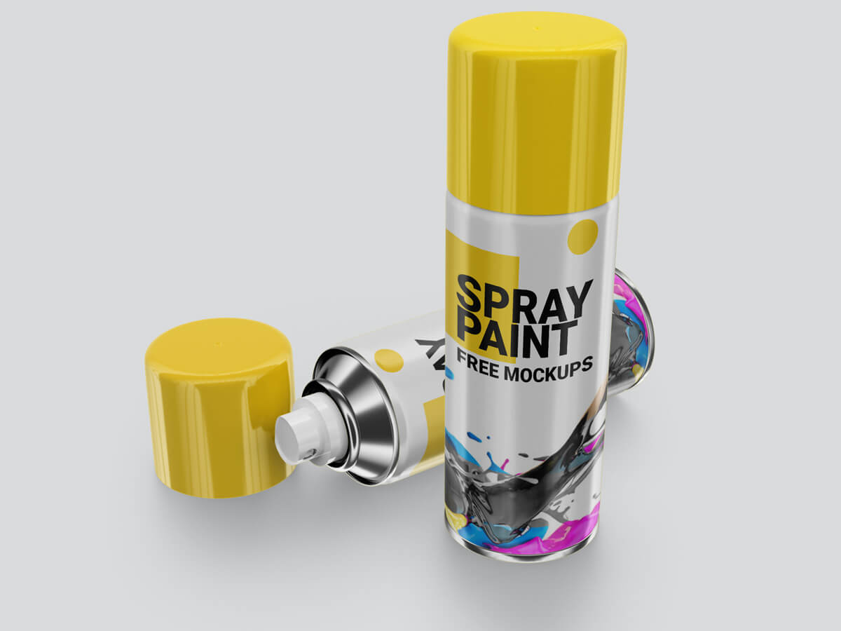 Free Paint Spray Can Mockup PSD - Free Download