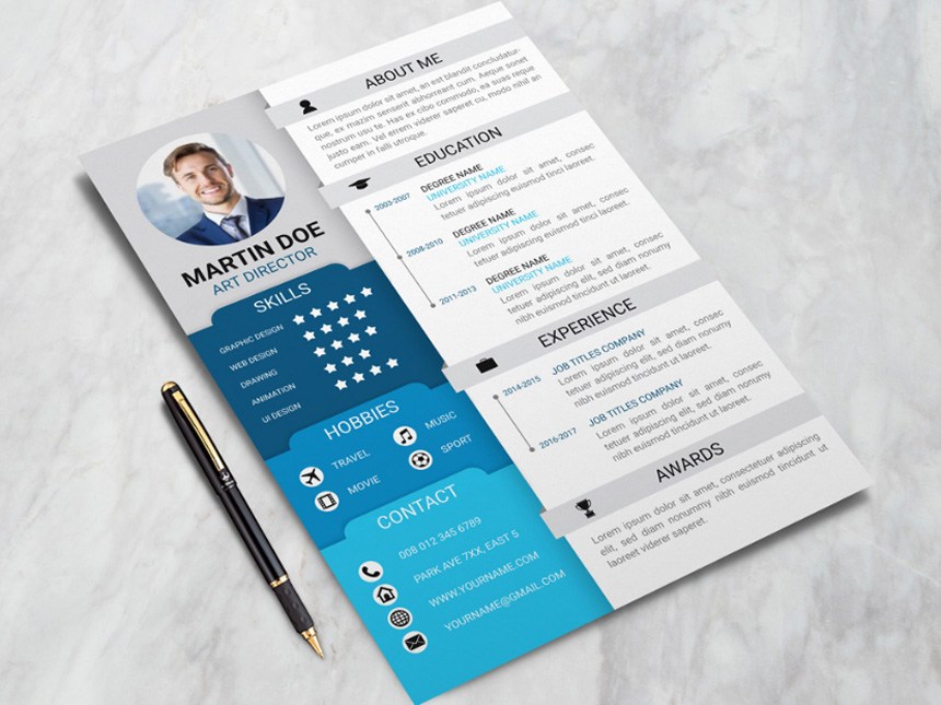 Free Professional Business Resume Template Free Download