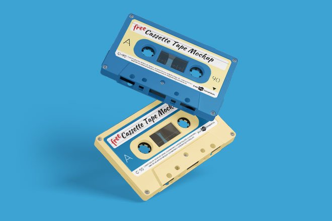 Download Vintage Cassette Tape Mockup PSD - Free Download