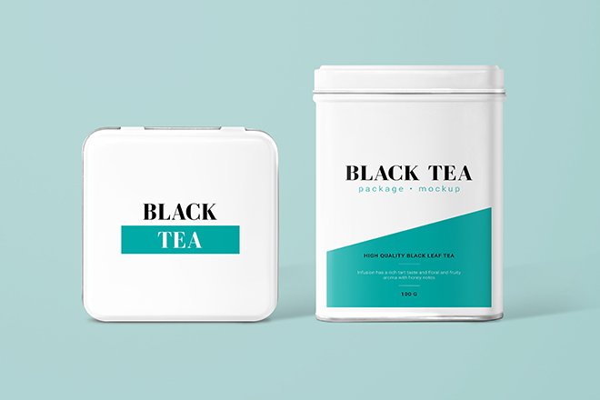 Download Free Black Tea Packaging Mockup - Free Download