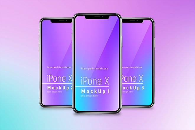 Download Free PSD iPhone X Mockup Set - Free Download