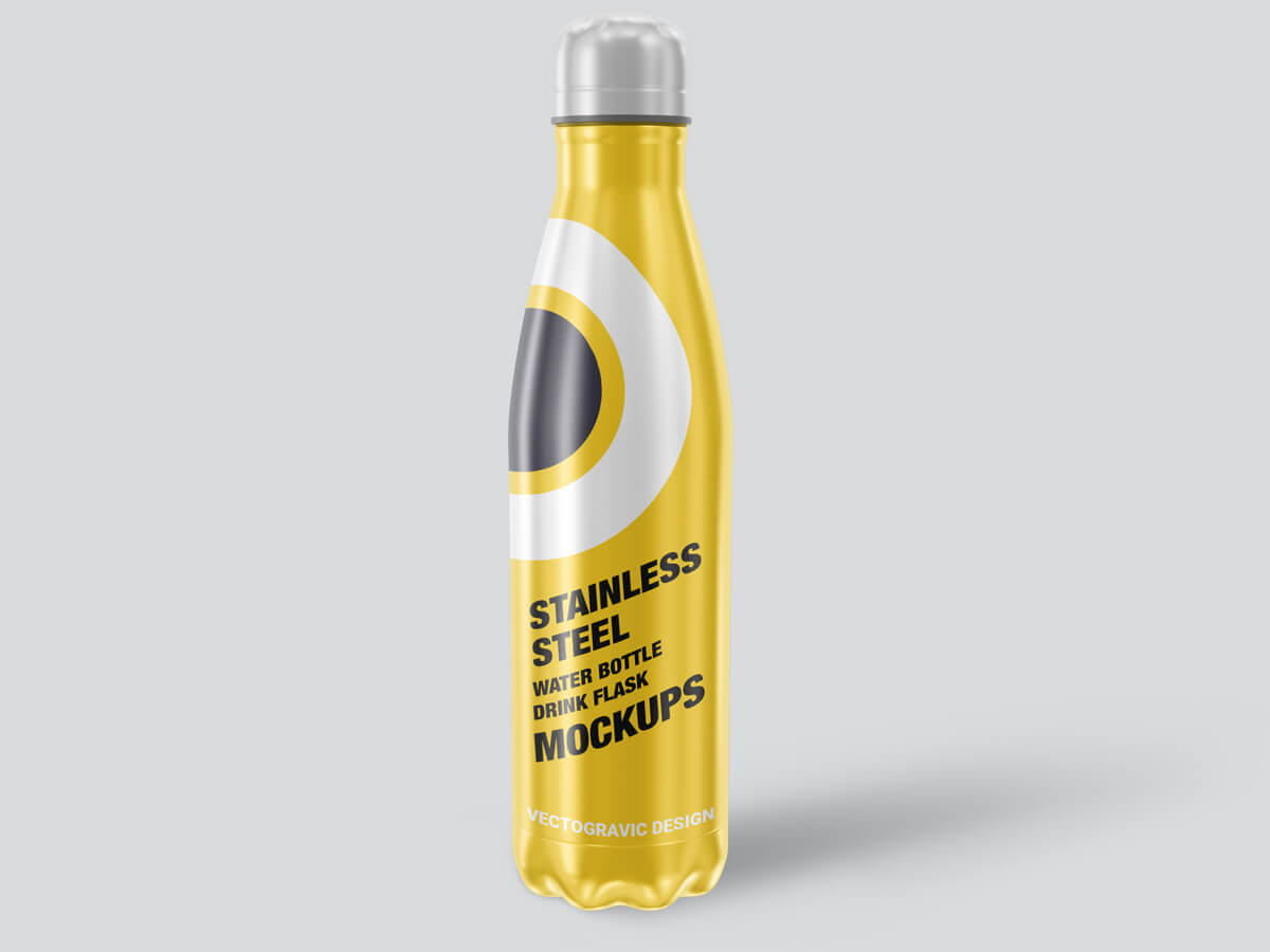 Download Stainless Steel Water Bottle Mockup - Free Download