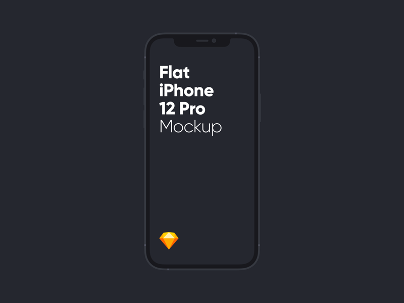 Download Flat iPhone 12 Pro Mockup - Free Download
