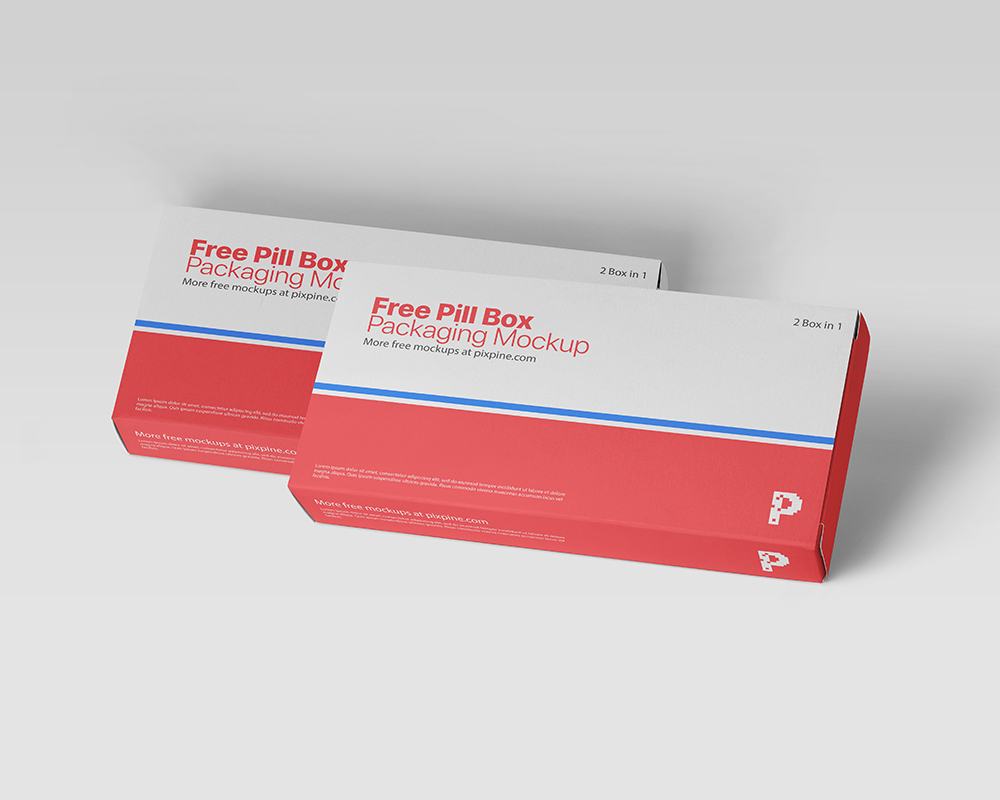 Free Pill Box Packaging Mockup - Free Download