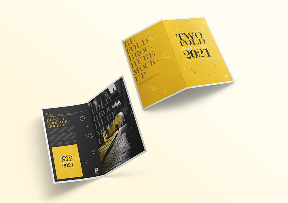 Download Free Two Fold Brochure Mockup - Free Download