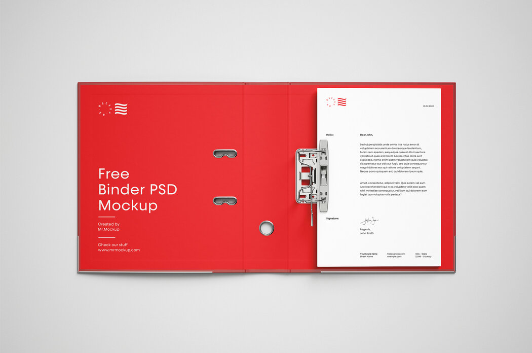 Download Free Open Binder Mockup PSD - Free Download
