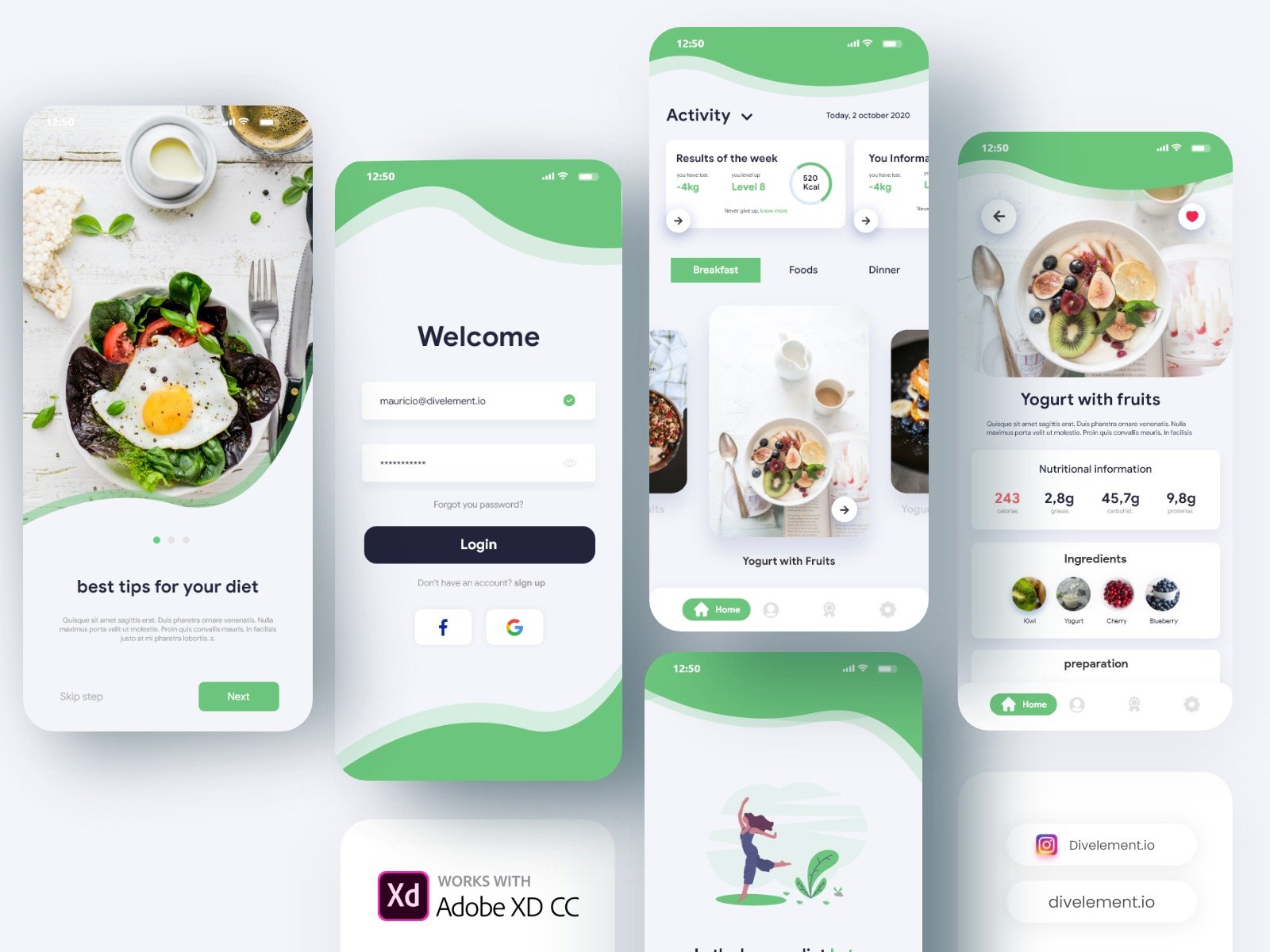 free-diet-app-ui-template-free-download