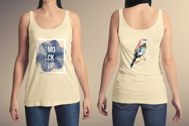 Female Tank Top Mockup PSD - Free Download