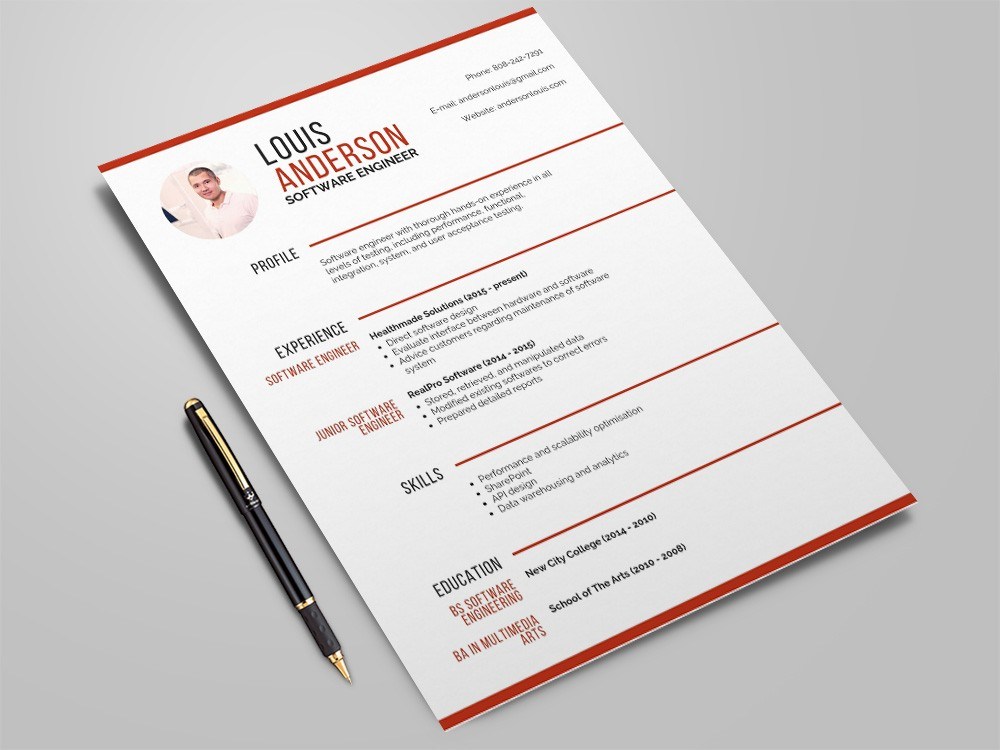 Free Software Engineer Resume Template Free Download