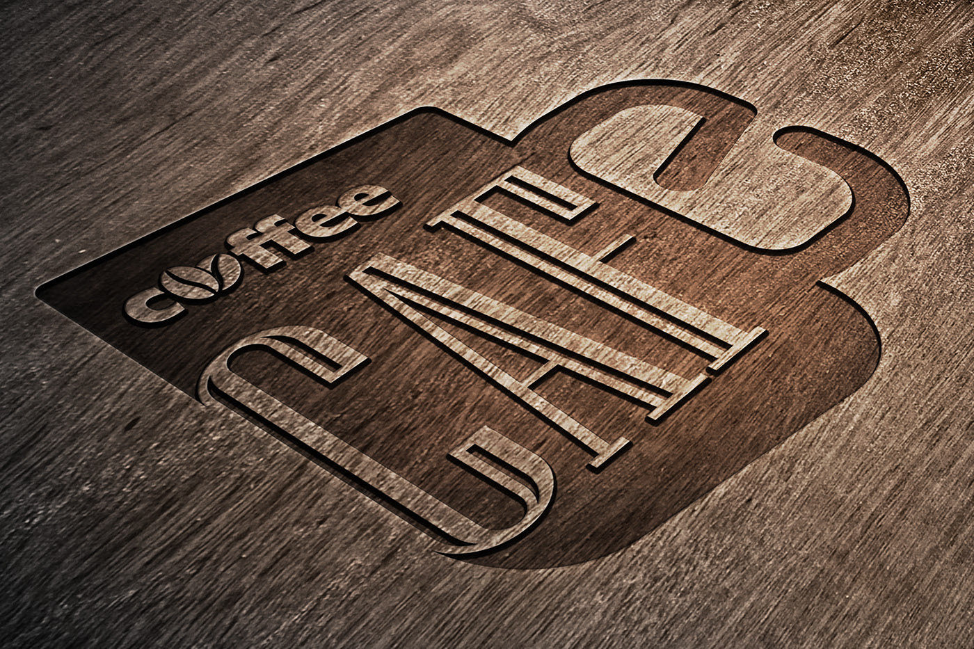 Download Logo Mockup on Wood Texture - Free Download