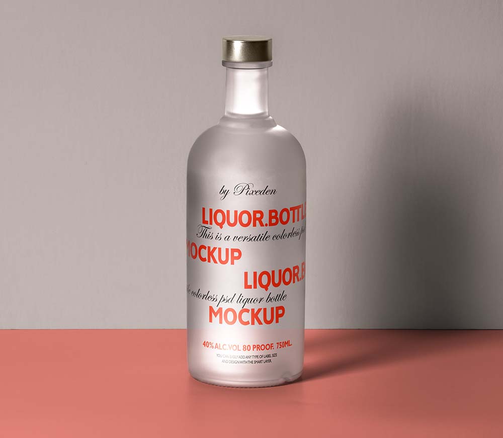 Download Frosted Liquor Bottle Mockup - Free Download