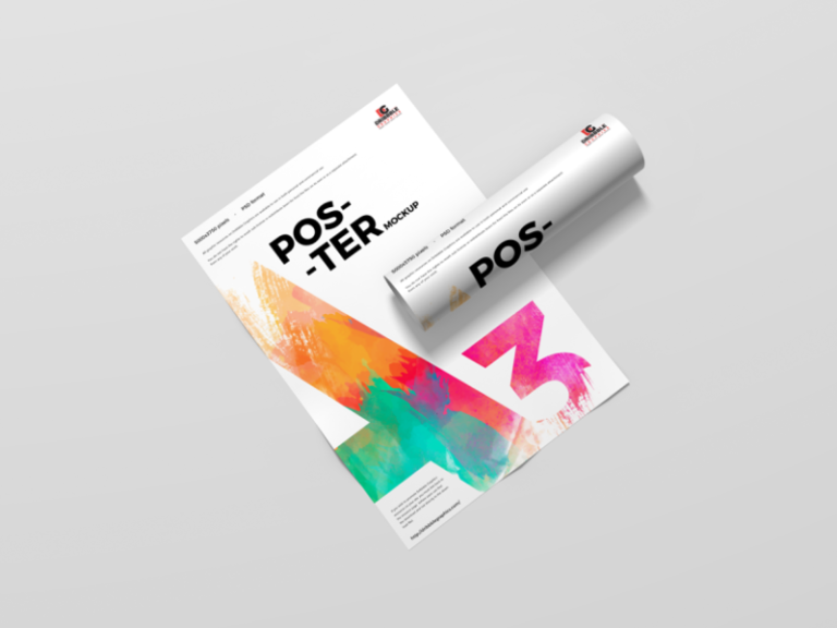 Download Modern A3 Poster Mockup - Free Download