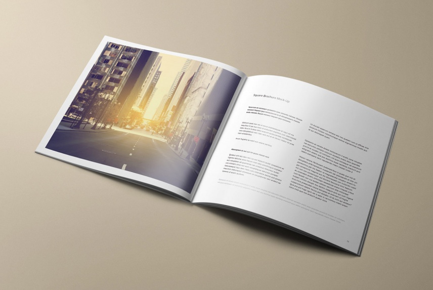 Download Opened Square Brochure Mockup - Free Download
