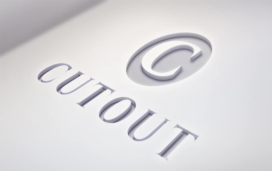 Download Realistic Cutout Logo Mockup - Free Download