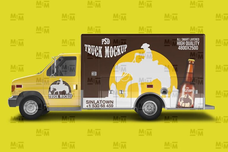 Download Free PSD Truck Mockup - Free Download