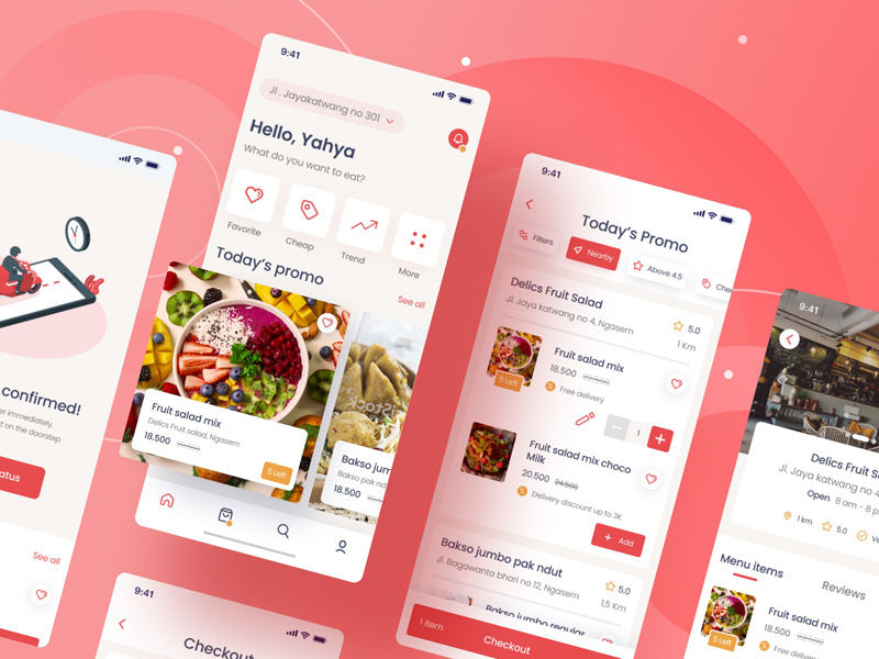 Food Ordering App Concept - Free Download