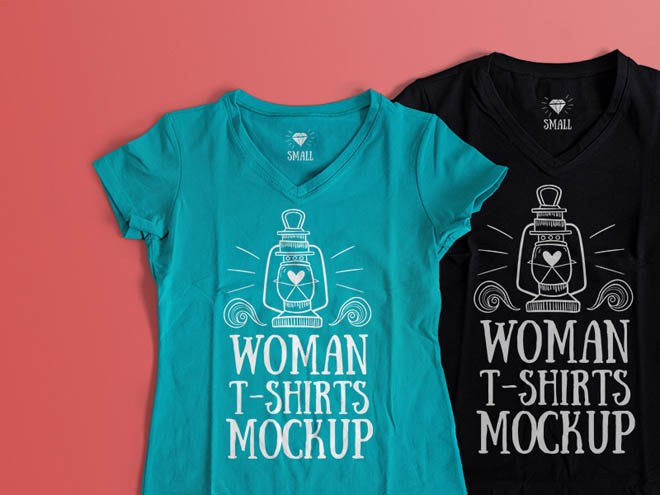Download Free Ladies T-Shirt Mockup - Free Download