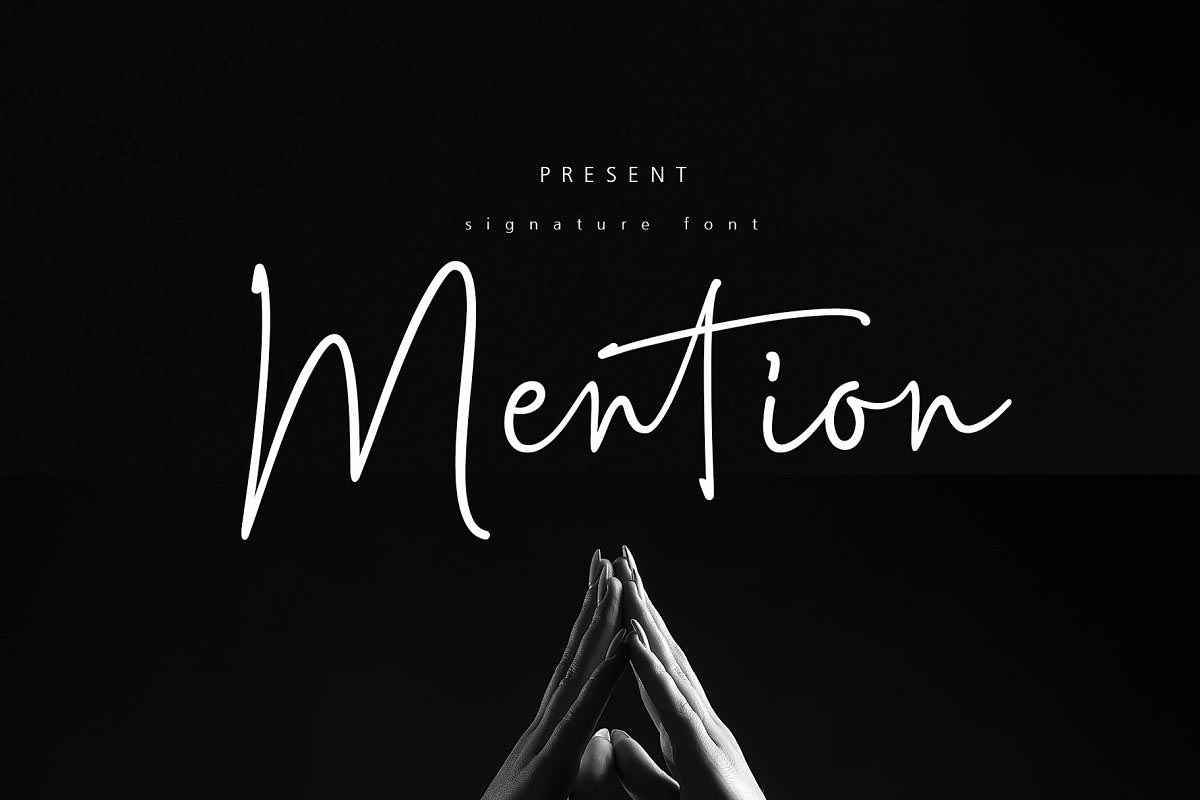 Mention Free Modern Signature Typeface Free Download