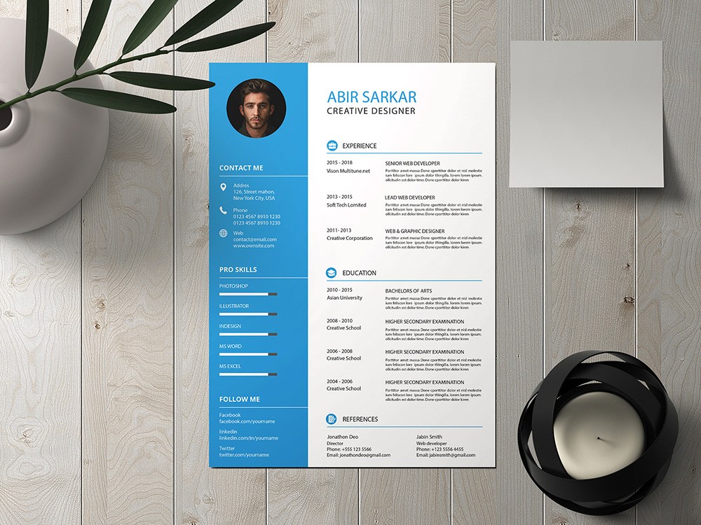 Download Sarkar Resume Free Creative Resume Template Free Download